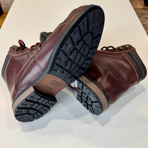 Johnston & Murphy Men's Brown Leather Boots with fully lined real shearling New - Picture 5 of 5